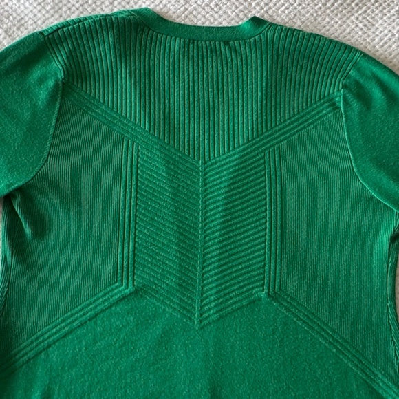 💙 89th + Madison Green Open Front Cardigan – XL – Ribbed Knit Office Basic - Picture 3 of 12